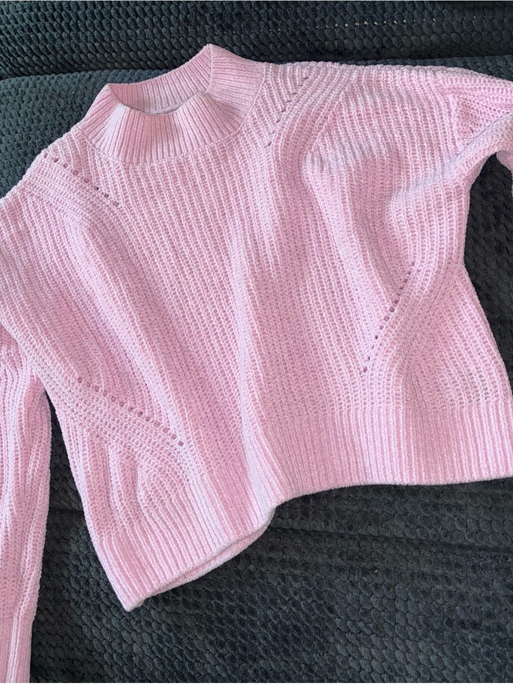 No Boundaries Light Pink Mock Neck Sweater